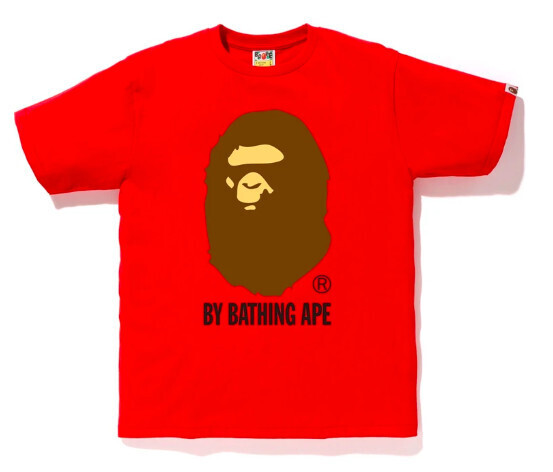 BAPE Bicolor By Bathing Tee RED/BROWN