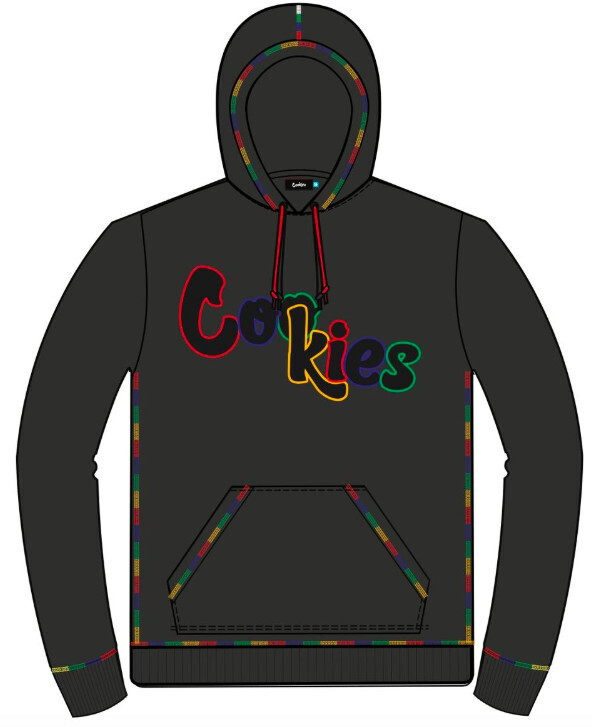 PUSHIN&#39; WEIGHT PULLOVER FLEECE HOODIE W CHENILLE