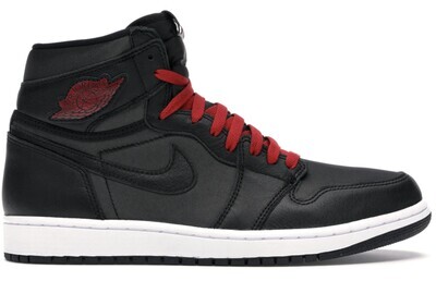 Jordan 1 Retro High Black Satin Gym Red