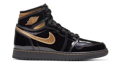 Jordan 1 Retro High Black Metallic Gold 2020 (GS)