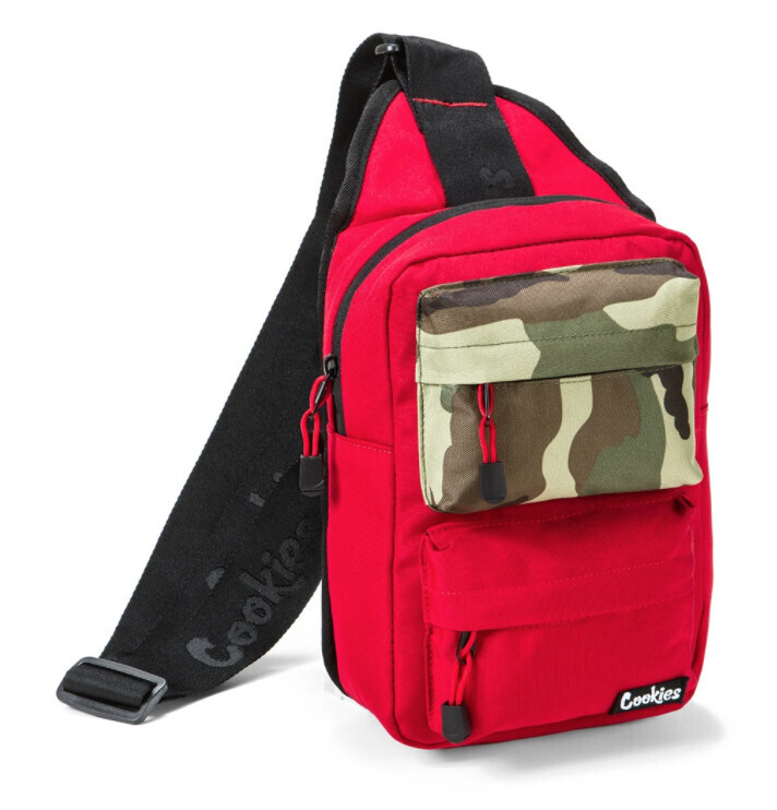 COOKIES SMELL PROOF RACK PACK SLING BAG, Color: RED