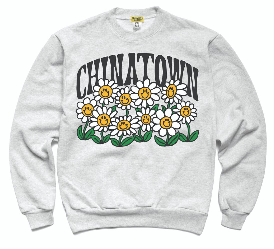Chinatown Smiley Flower Power Crewneck