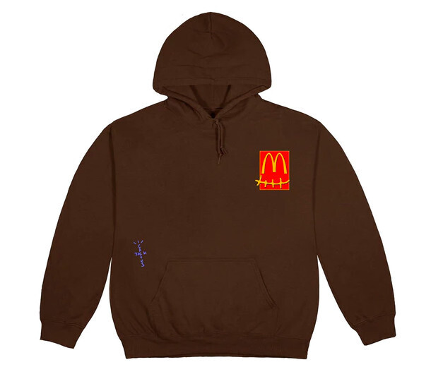 Travis Scott x McDonald&#39;s Cactus Pack Sticker Hoodie Brown
