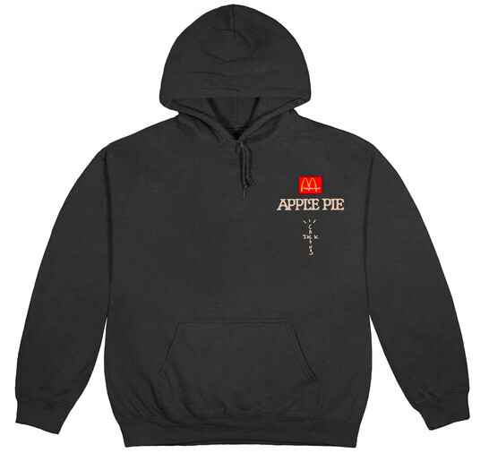 Travis Scott x McDonald&#39;s Apple Pie Hoodie Washed Black