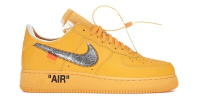 Nike Air Force 1 Low OFF-WHITE University Gold Metallic Silver