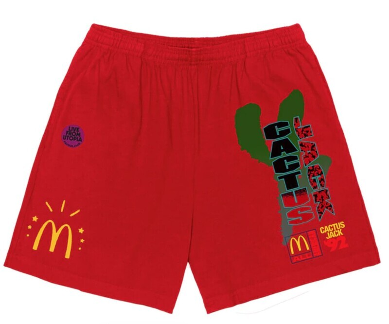 Travis Scott x McDonald&#39;s All American &#39;92 Shorts Red