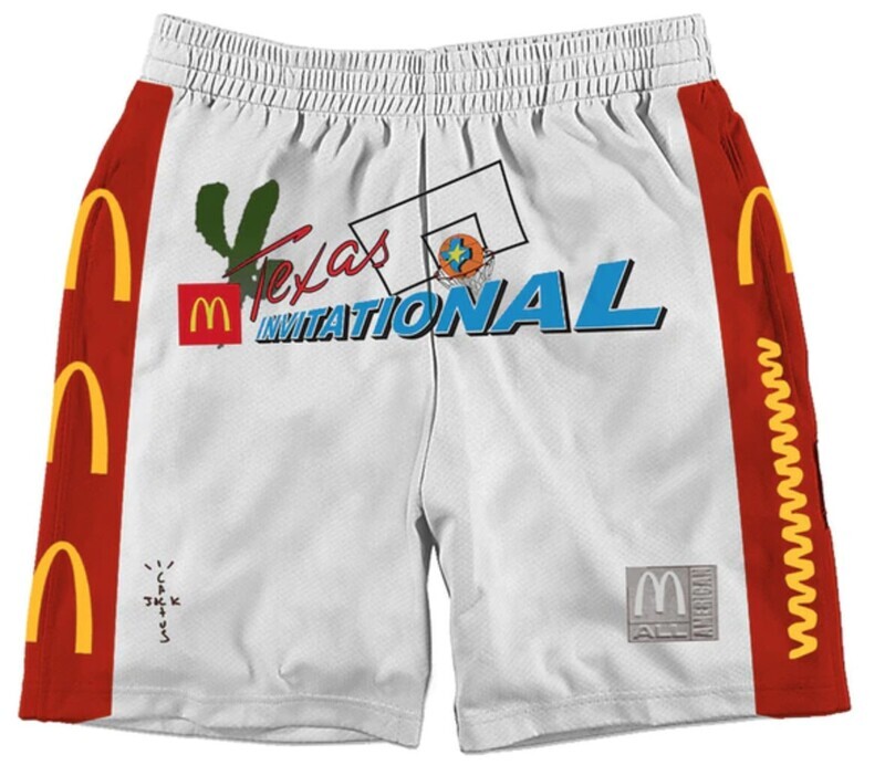 Travis Scott x McDonald&#39;s Cactus Jack All American Shorts White
