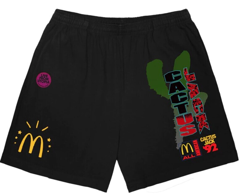 Travis Scott x McDonald&#39;s All American &#39;92 II Shorts Black