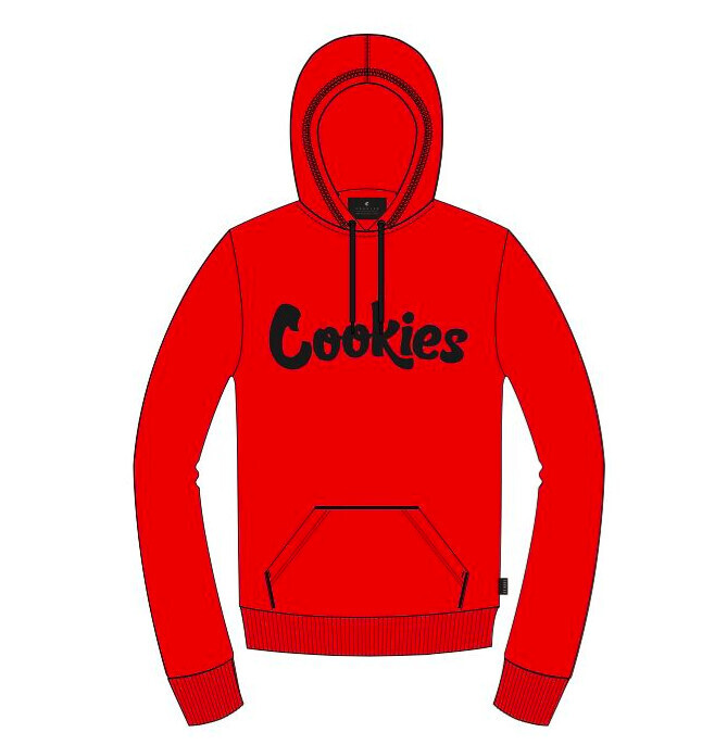 Cookies Original Mint Fleece Hoodie Red/Blk, Size: MED