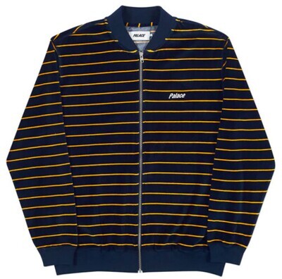 PALACE VELOUR BOMBER NAVY/YELLOW DS -SMALL