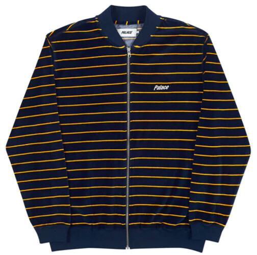 PALACE VELOUR BOMBER NAVY/YELLOW DS -SMALL