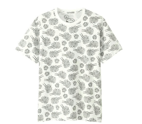 KAWS x Uniqlo x Peanuts Dust Cloud All Over Tee White