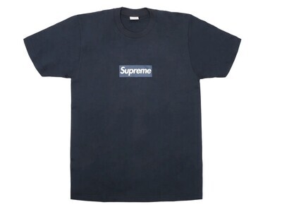 New York Yankees Box Logo Tee Navy SS15 LG