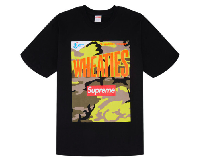 Supreme Wheaties Tee Black SMALL