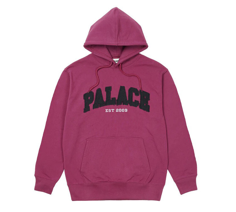 Palace Drop Shoulder Applique Hood Pink LG
