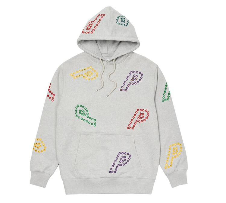 Palace Eyelet P Hood Grey Marl XL