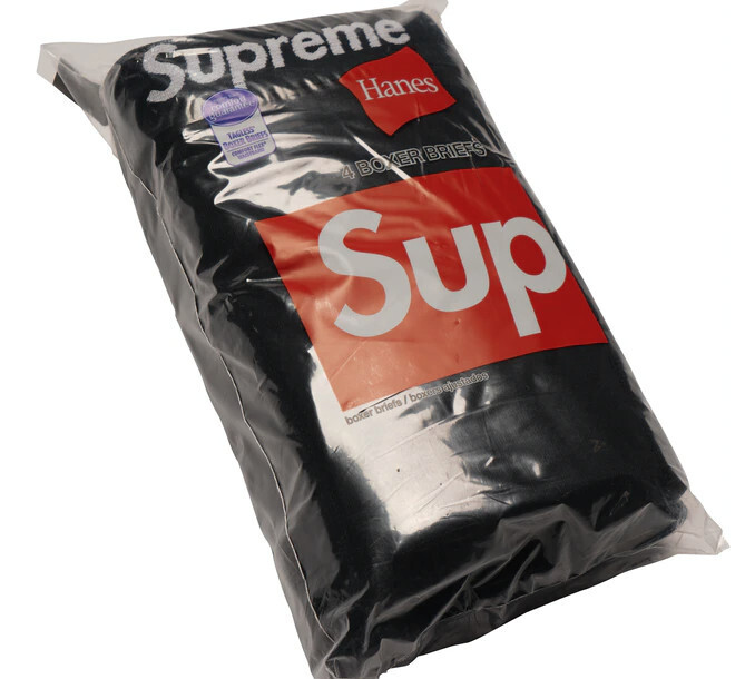 Supreme Hanes Boxer (4 Pack) Briefs Black