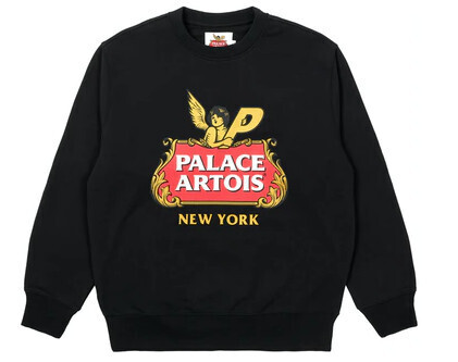 Palace x Stella Artois Cartouche Crew Black - Medium