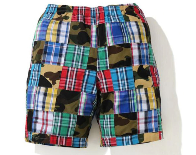 Bape Patchwork Shorts, Size: XXL