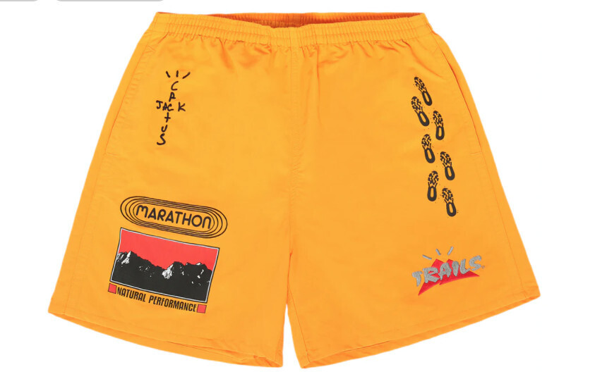 Travis Scott Path Shorts Gold, Size: SM