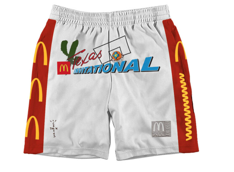 Travis Scott x McDonald&#39;s Cactus Jack All American Shorts White, Size: MED