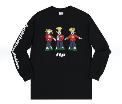 FTP Spliffy L/S Tee Black - Large