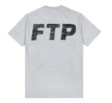 FTP Scribble Logo Tee Heather Grey - Large