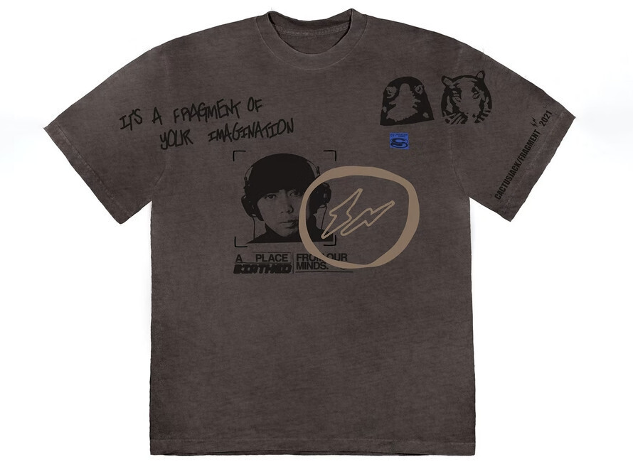 Travis Scott Cactus Jack For Fragment Hiroshi Tee Brown Pepper