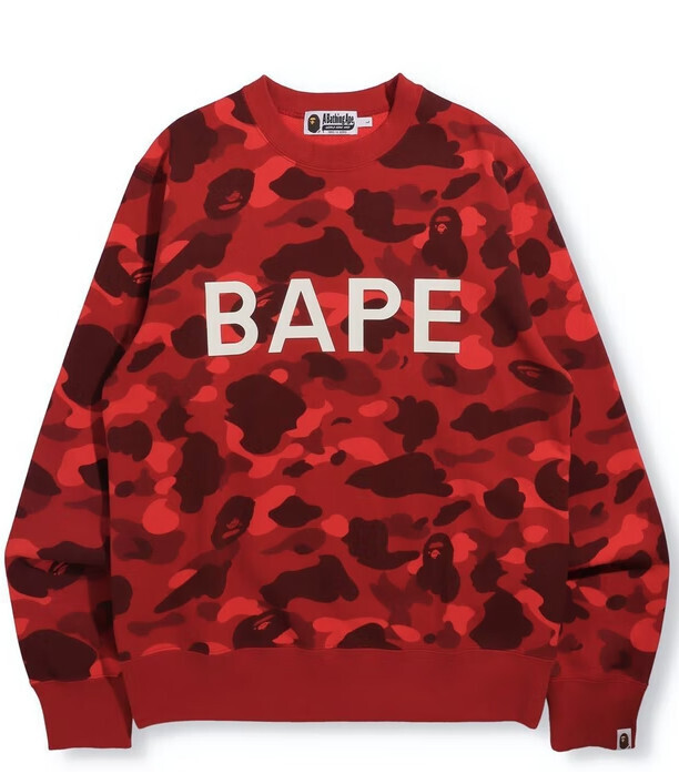 BAPE Color Camo BAPE Crewneck (Online Exclusive) Crewneck (FW21) Red