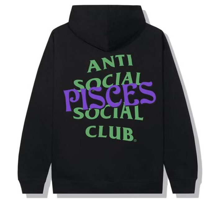 Anti Social Social Club Pisces Hoodie Black
