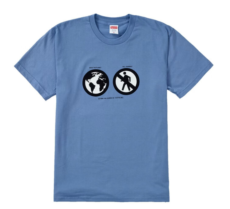 Supreme Save The Planet Tee Slate - LG