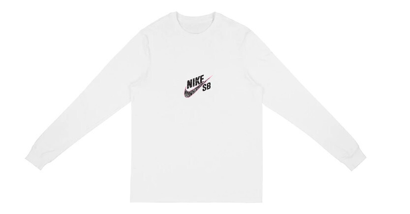 Travis Scott Cactus Jack For Nike SB Longsleeve T-Shirt White, Size: MED