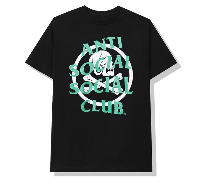 Anti Social Social Club x Neighborhood Cambered Black Tee Tee Black