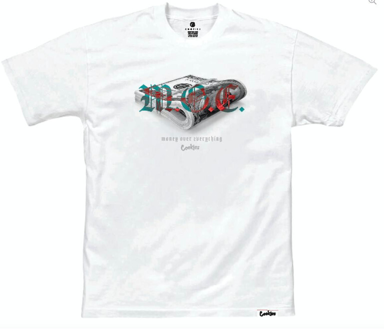 COOKIES MONEY OVER EVERYTHING TEE, Size: XXXL