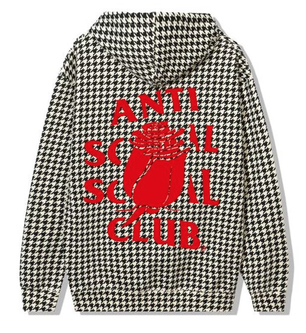 Anti Social Social Club Rose Mary Hoodie Houndstooth