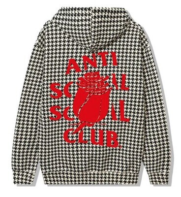 Anti Social Social Club Rose Mary Hoodie Houndstooth