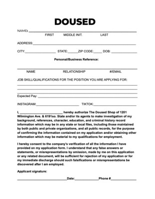 JOB APPLICATION