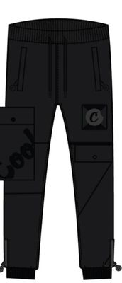Cookies Monaco Fleece Cargo Sweatpant Black