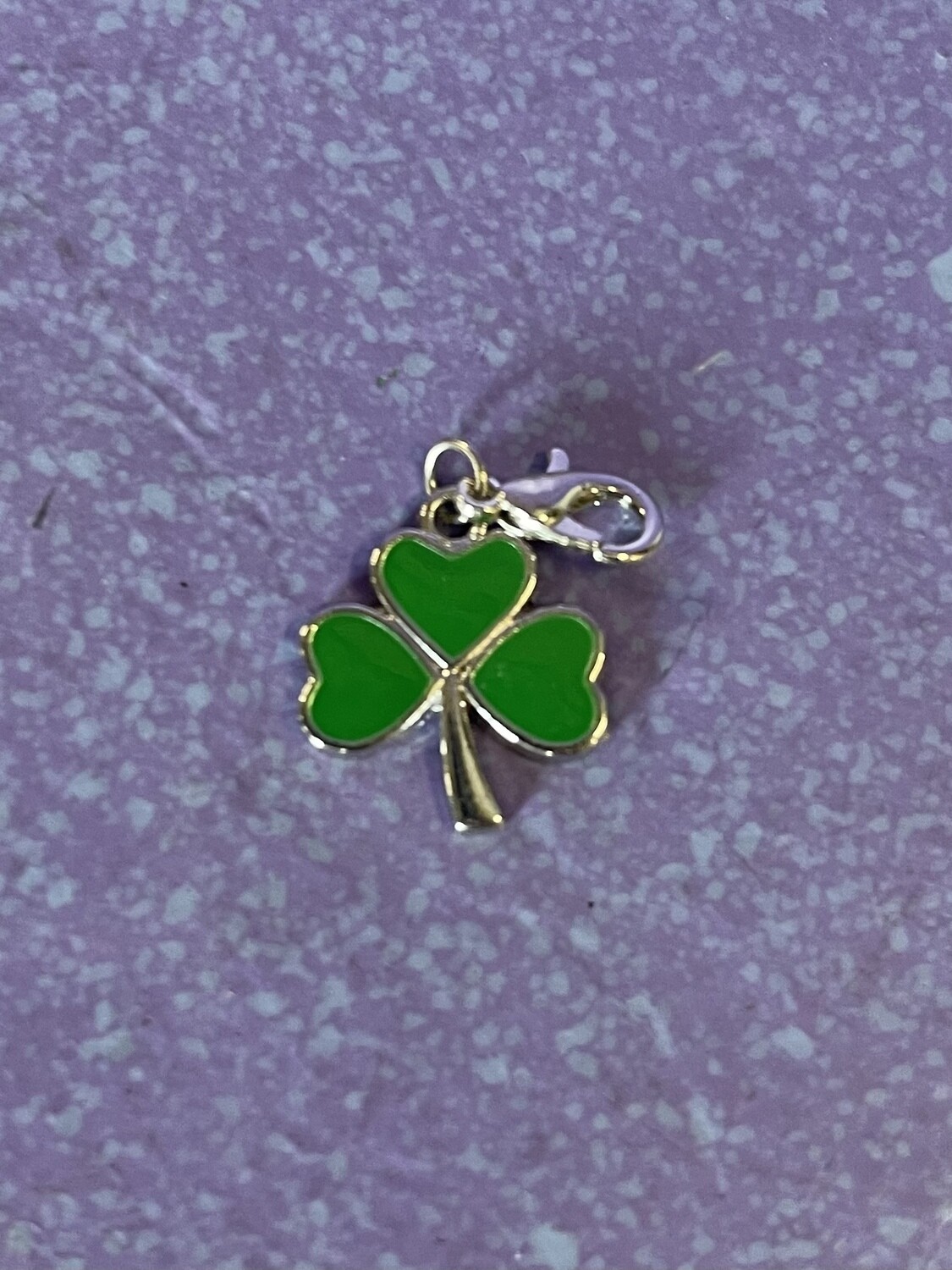 Shamrock Zipper Charm