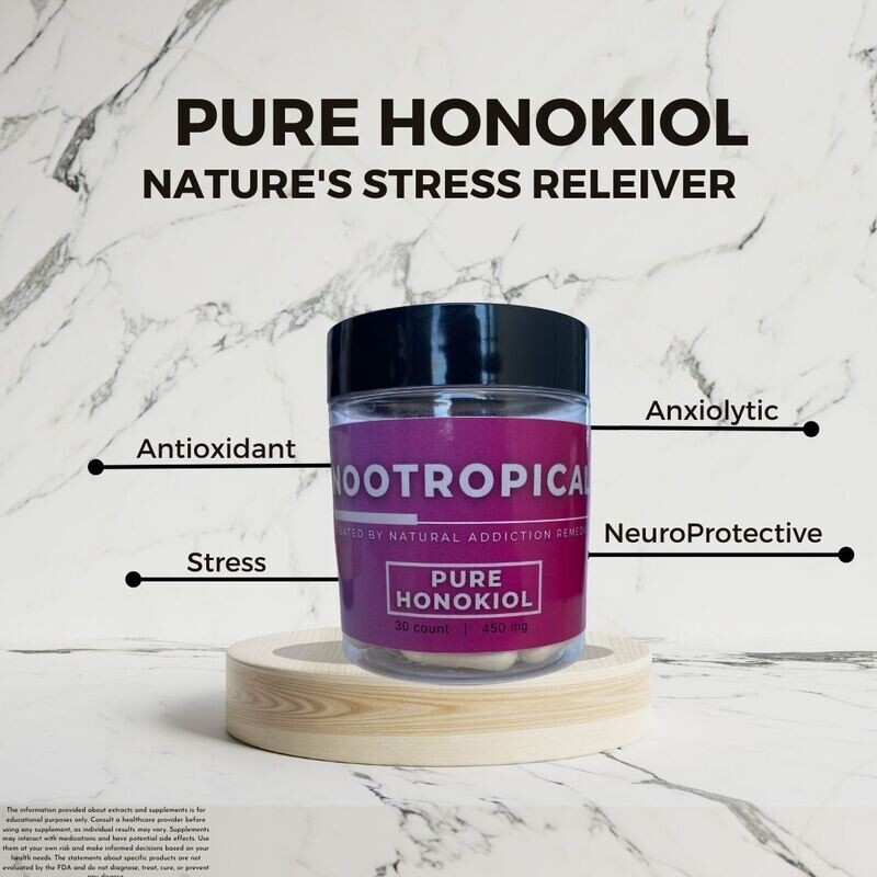 Honokiol Double Strength | Bottle 30 Capsules | 450mg each |98% Purity