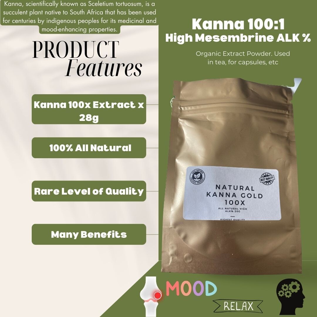 Kanna Gold | Highest Alk % Available | 15g Soluble Powder Extract