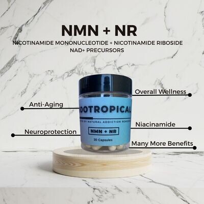 NMN and NR | The Dynamic Duo of Cellular Rejuvenation | Bottle - 30 Double Strength Capsules