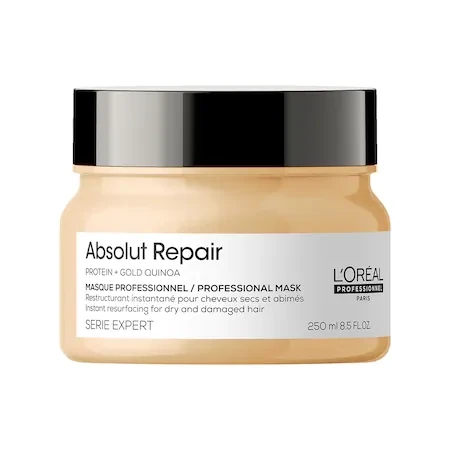 Masca de par L&#39;Oréal Professionnel Absolut Repair Gold SERIE EXPERT, pentru restructurarea instantanee a parului uscat si deteriorat, 250 ml