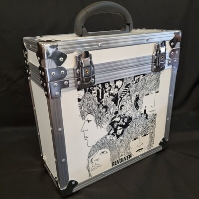 Record carrying case for 12&quot; records (fits 30 records) *for pre-order, Variations:: Chrome-plated corners w/ custom design *pre-order