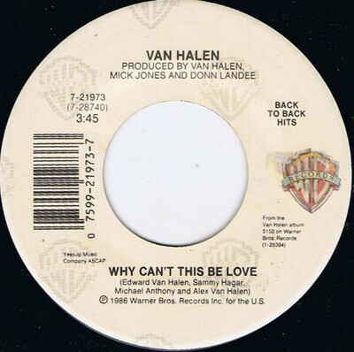Van Halen- Why Can't This Be Love / Get Up 7"