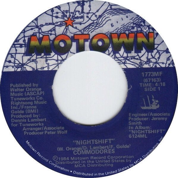 Commodores-  Nightshift / I Keep Running 7&quot;