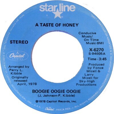 A Taste of Honey-  Boogie Oogie Oogie 7&quot;