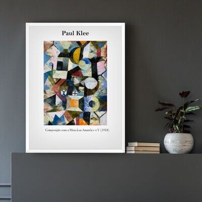 Paul Klee: "Composição com a Meia-Lua Amarela e o Y "
