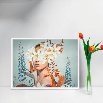 Quadro Decorativo: "Mulher Floral 1"