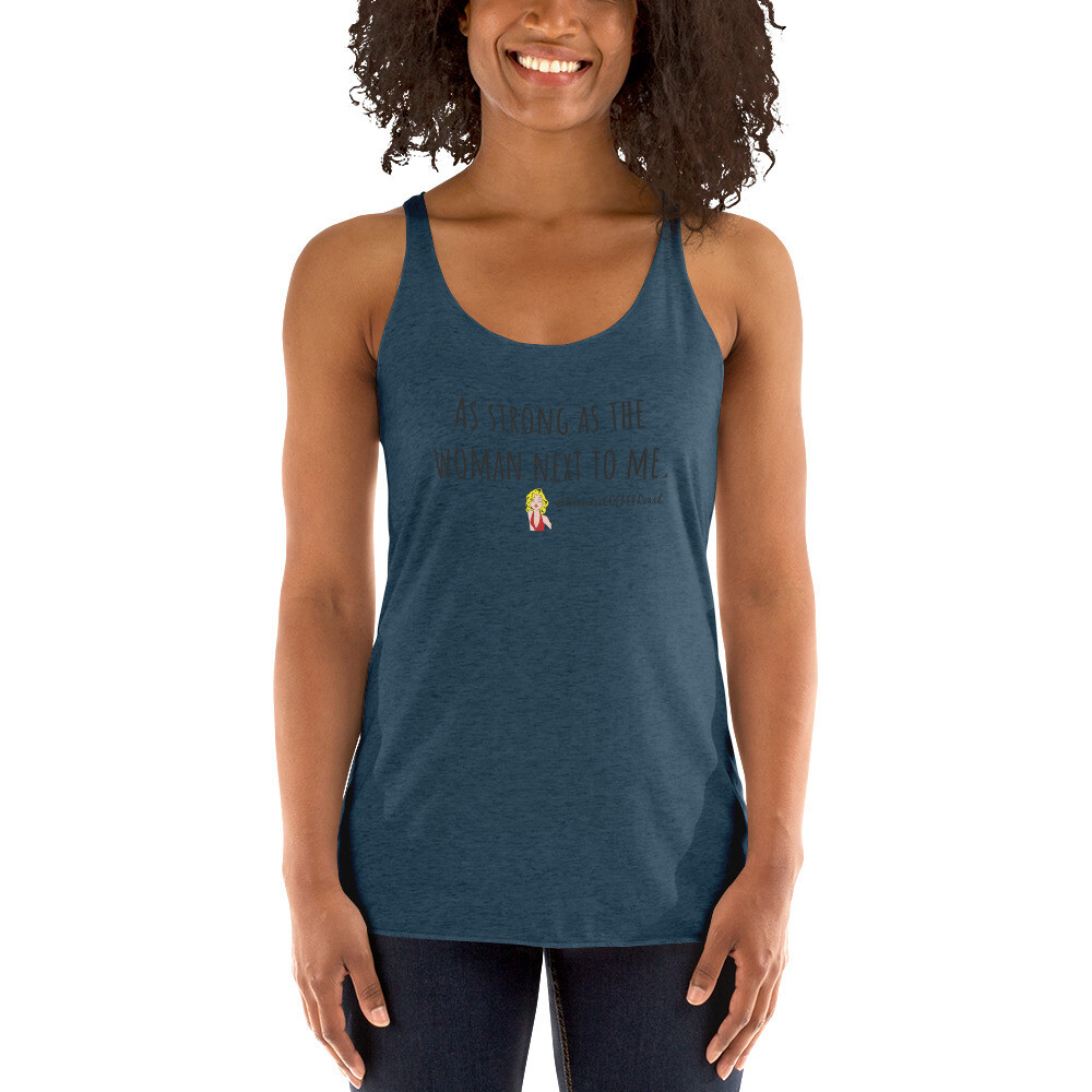 As Strong As Women's Racerback Tank, Color: Indigo, Size: XS